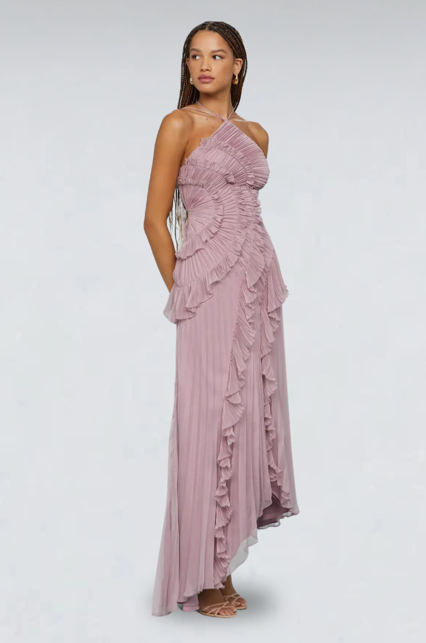 Alora Lila Halter Dress