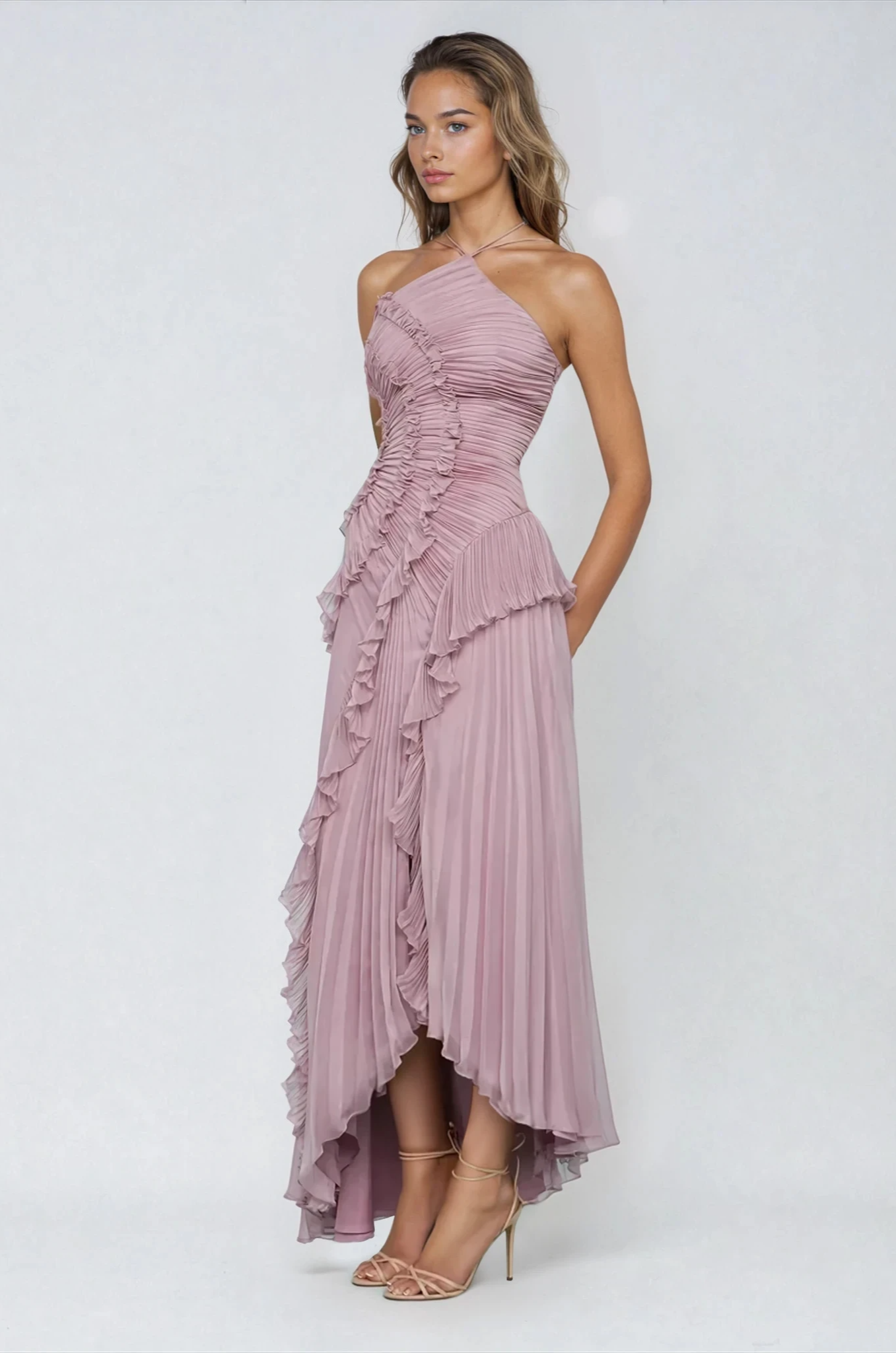 Alora Lila Halter Dress